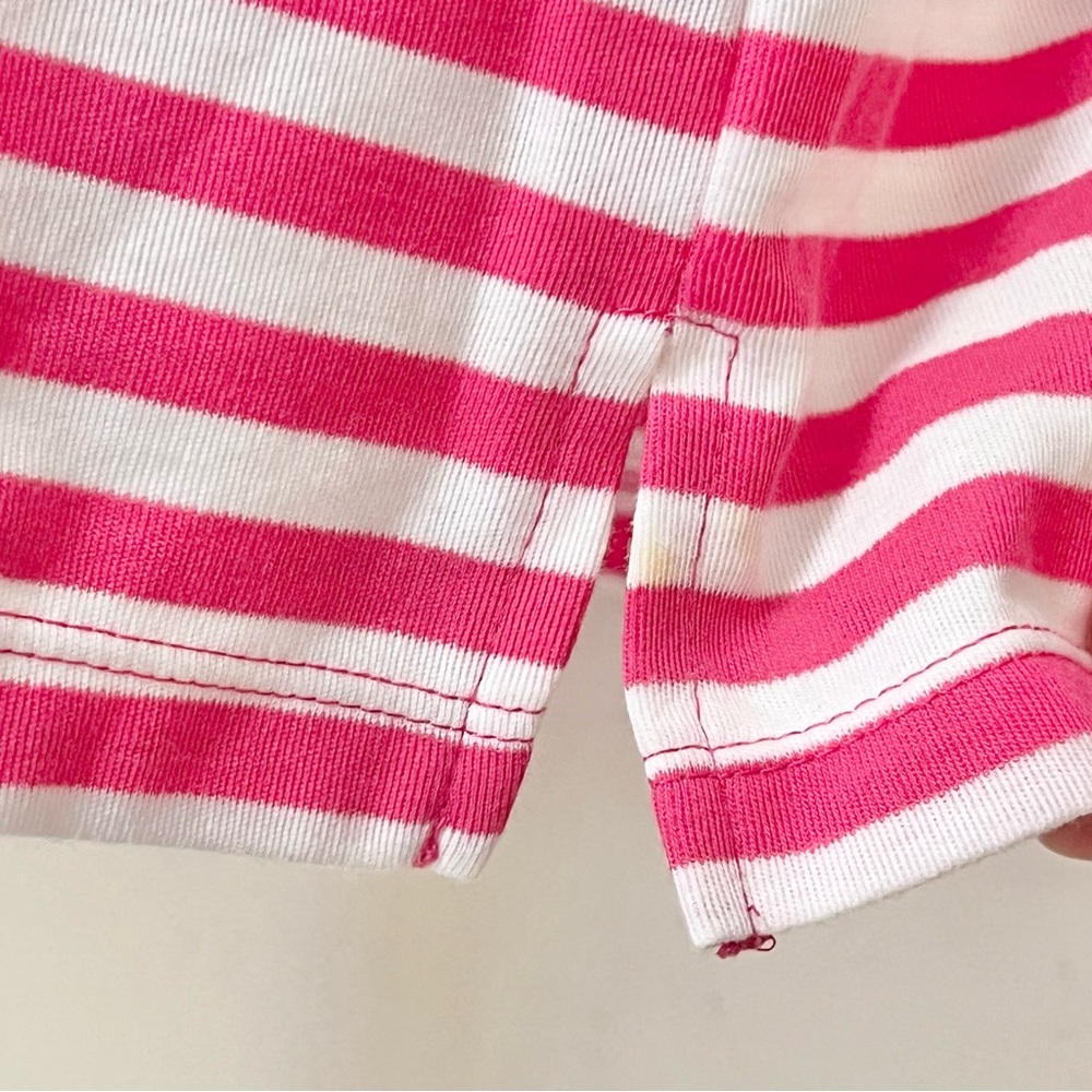 NWOT Quacker Factory Pink Stripe Top Cruise Beachy Resortwear - Picture 4 of 7